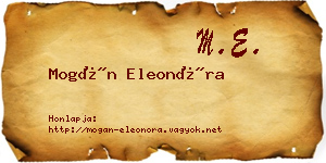 Mogán Eleonóra névjegykártya